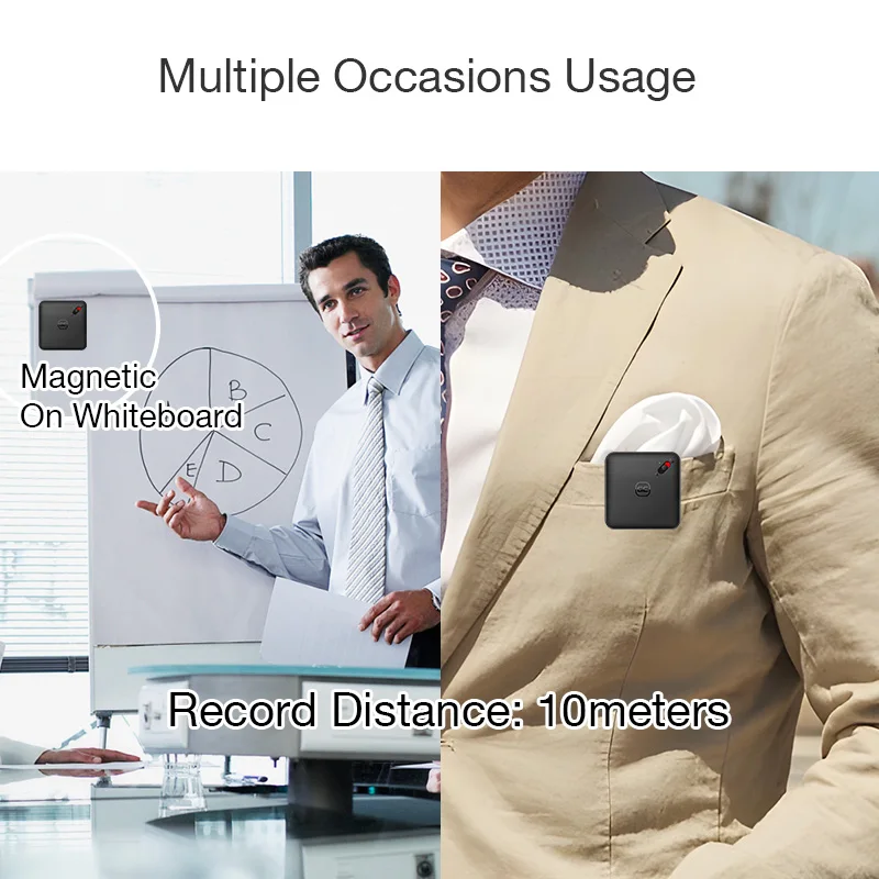 مسجل صوت صغير للاتصال بالهاتف المحمول آيفون 16 جيجابايت 32 جيجابايت صوت صغير الإملاء مع مشبك شفط مغناطيسي لنظام IOS/أندرويد #5