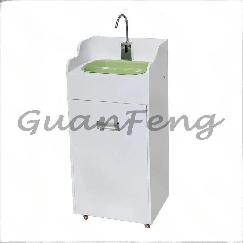 Non-contact water storage tank induction washbasin installation