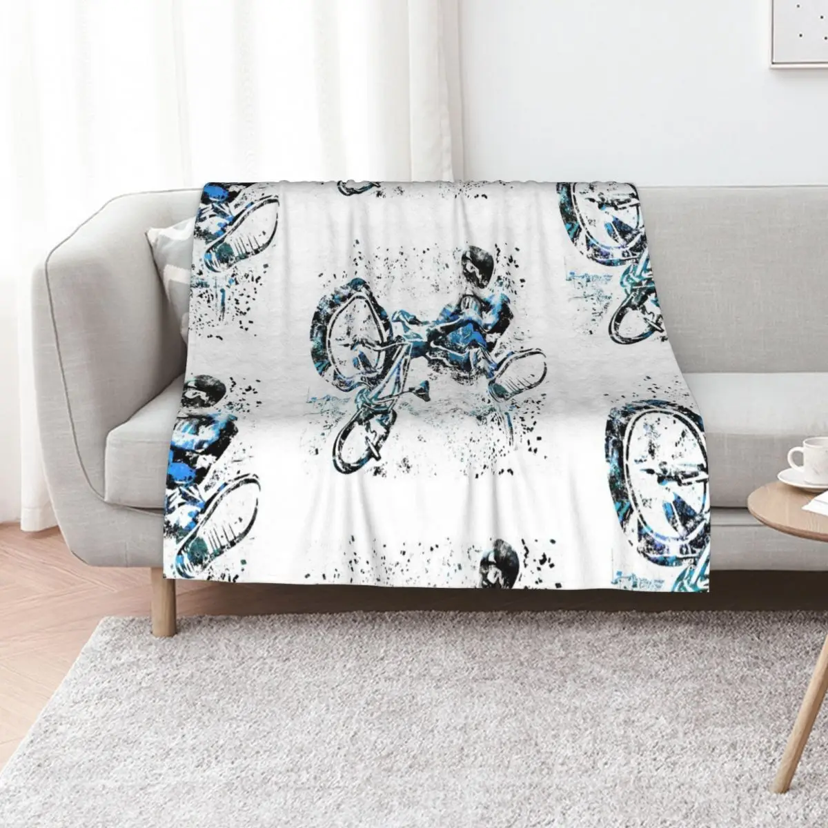 

BMX Rider | BMX Bike Throw Blanket Blankets For Sofas Summer Custom For Decorative Sofa Blankets