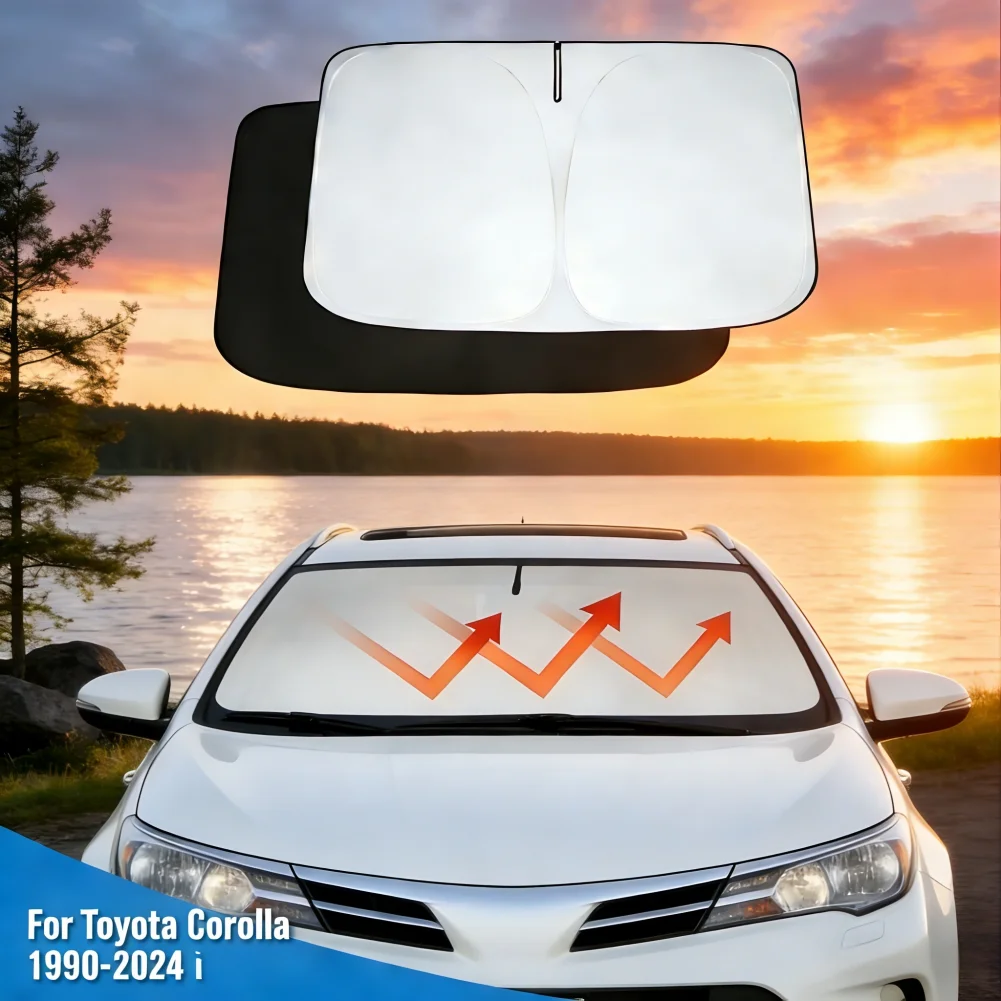 

Солнцезащитный козырек на лобовое стекло для Toyota Corolla 1990-2024, складной, защищает от УФ-лучей