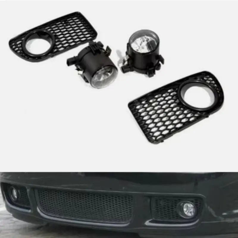 Комплект передних противотуманных фар и решетки радиатора R32 для VW Golf MK4 (99-05)