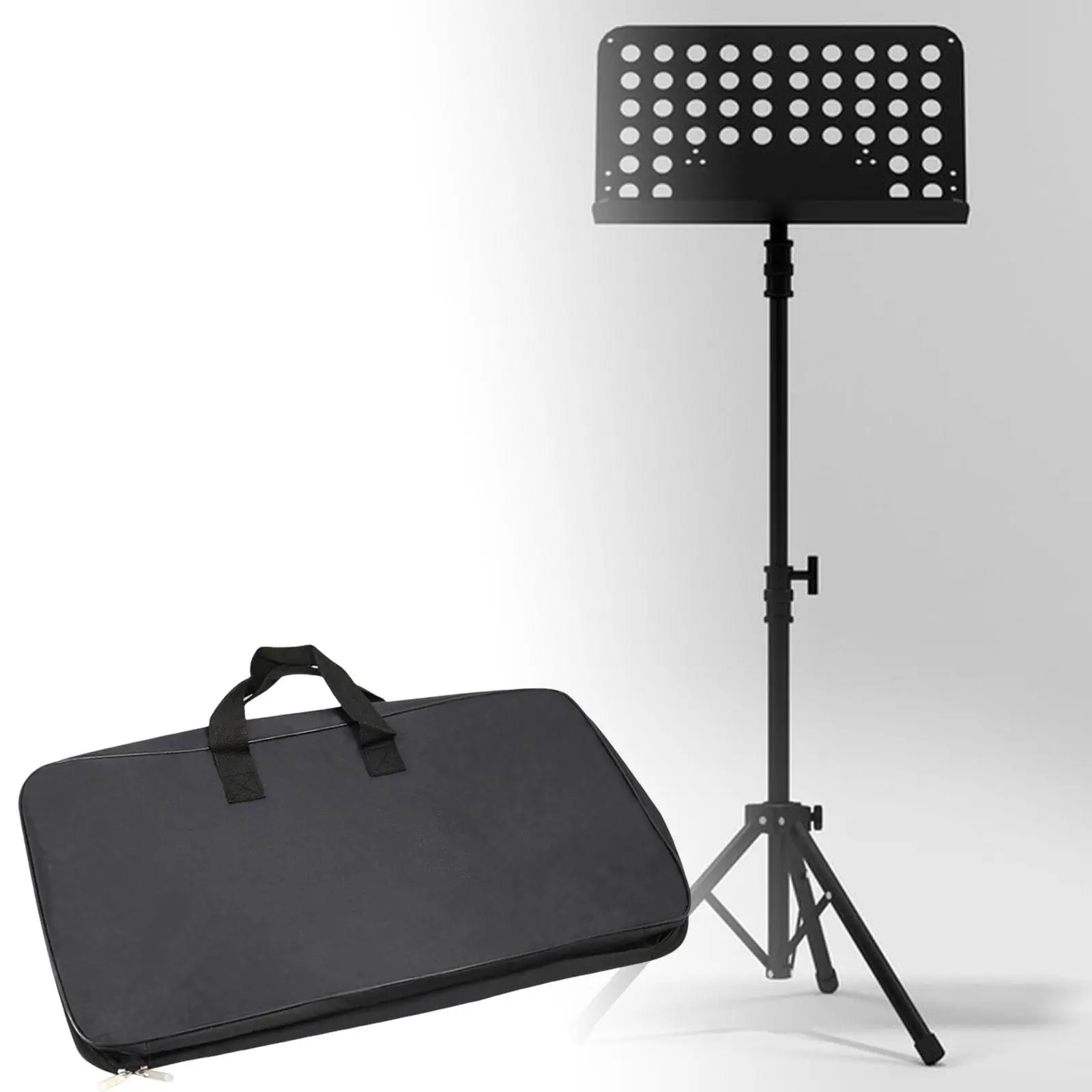 Waterproof Music Stand Case Oxford Fabric Sheet Music Stand Carrying Bag Tripod Stand Holder Case with Strap for Books Laptop