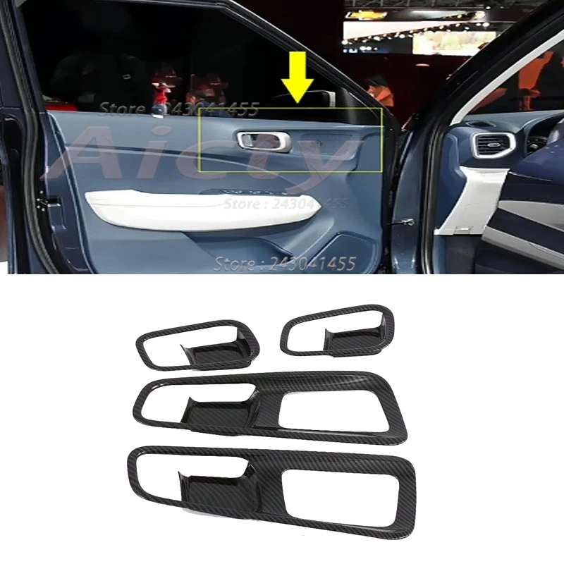 For Hyundai Venue 2019 2020 2021 2022 Interior Accessories Steering Wheel Cover Gear shift panel Car Window Switch Trim sticker
