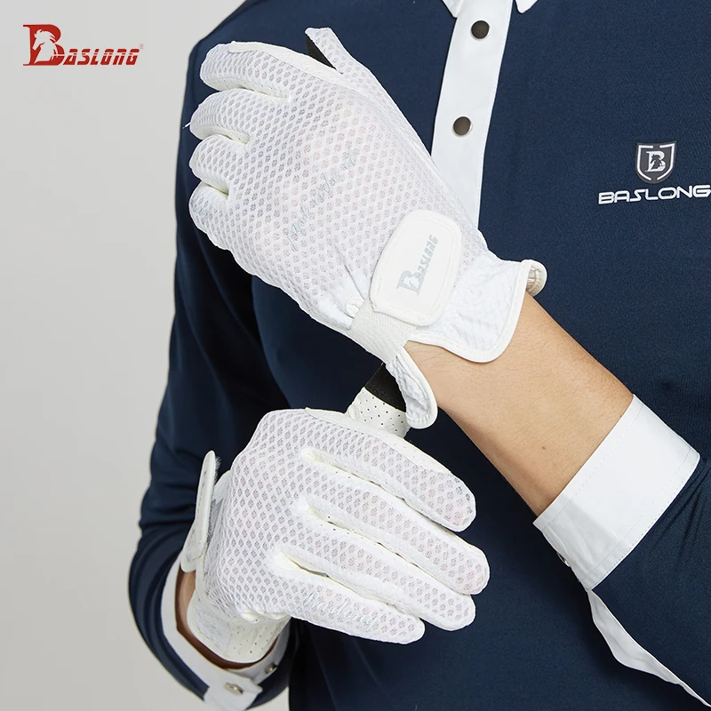 Rękawiczki jeździeckie Baslong Męskie i damskie rękawiczki jeździeckie Sprzęt rycerski Silikonowe, antypoślizgowe, oddychające rękawiczki jeździeckie do jazdy konnej Uprząż