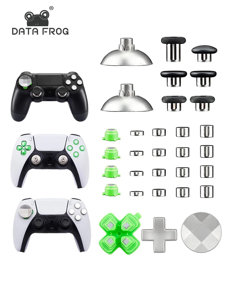 

DATA FROG Magnetic Metal Bullet Buttons Dpads For PS5 Controller Adjustable Height D-Pads Replacement Parts For PS4 Accessories