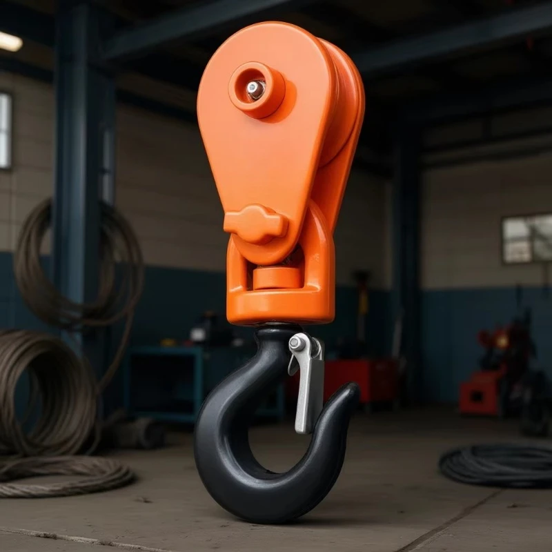 2 ton pull rope pulley 3 inch pulley rotary hook, suitable for wire rope rescue vehicle pulley model