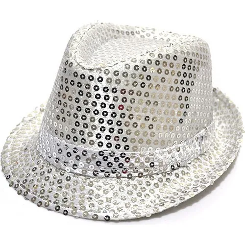 Aydınlı Party Accessories Sequined Children Hat Gümüş Color