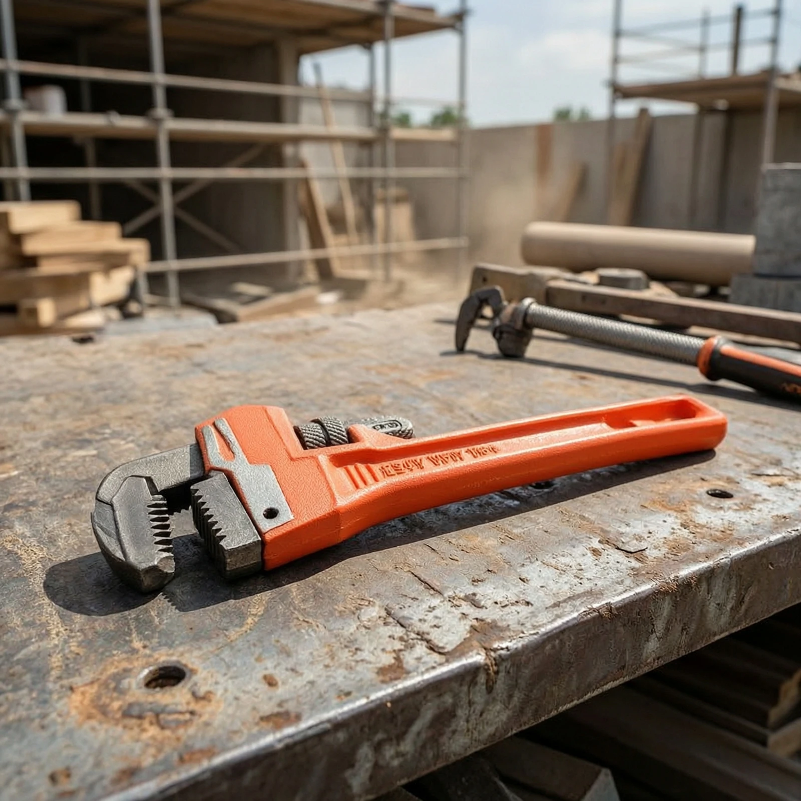 Heavy-Duty Pipe Wrench Long-Lasting Ductile Iron Pipe Wrench Sturdy Anti-Slip for Plumbers, Plumbing, Mechanical Repair