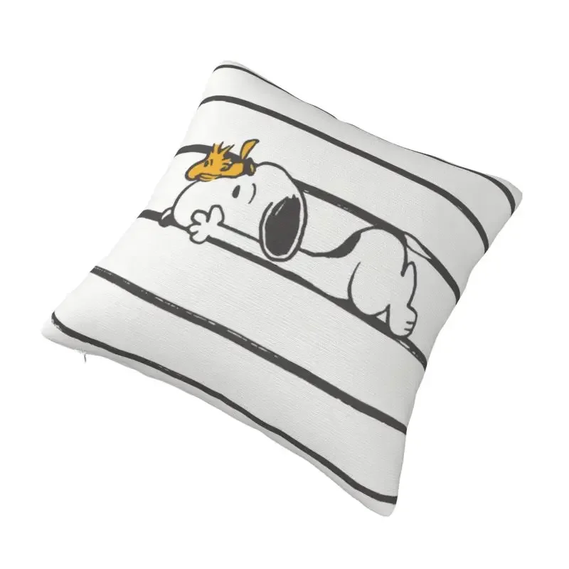 Nordic Style S-Snoopys Dog Anime Cushion Covers 40x40cm Velvet Pillow Case for Car Square Pillowcase