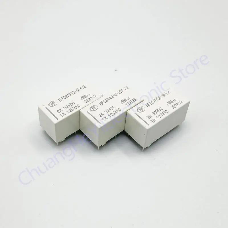 Magnetic latching relay HFD2-003-M-L2 HFD2-005-M-L2 HFD2-012-M-L2 HFD2-024-M-L2 10pin 1A 3V 5V 12V 24V