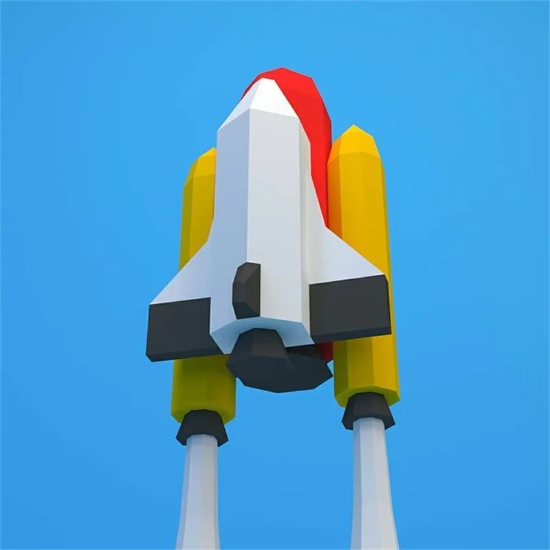 60cm Space Shuttle Plane Spaceplane The Rocket Lifts Off Paper Model Home Decor Wall Decoration Paper Craft 3D DIY Toys