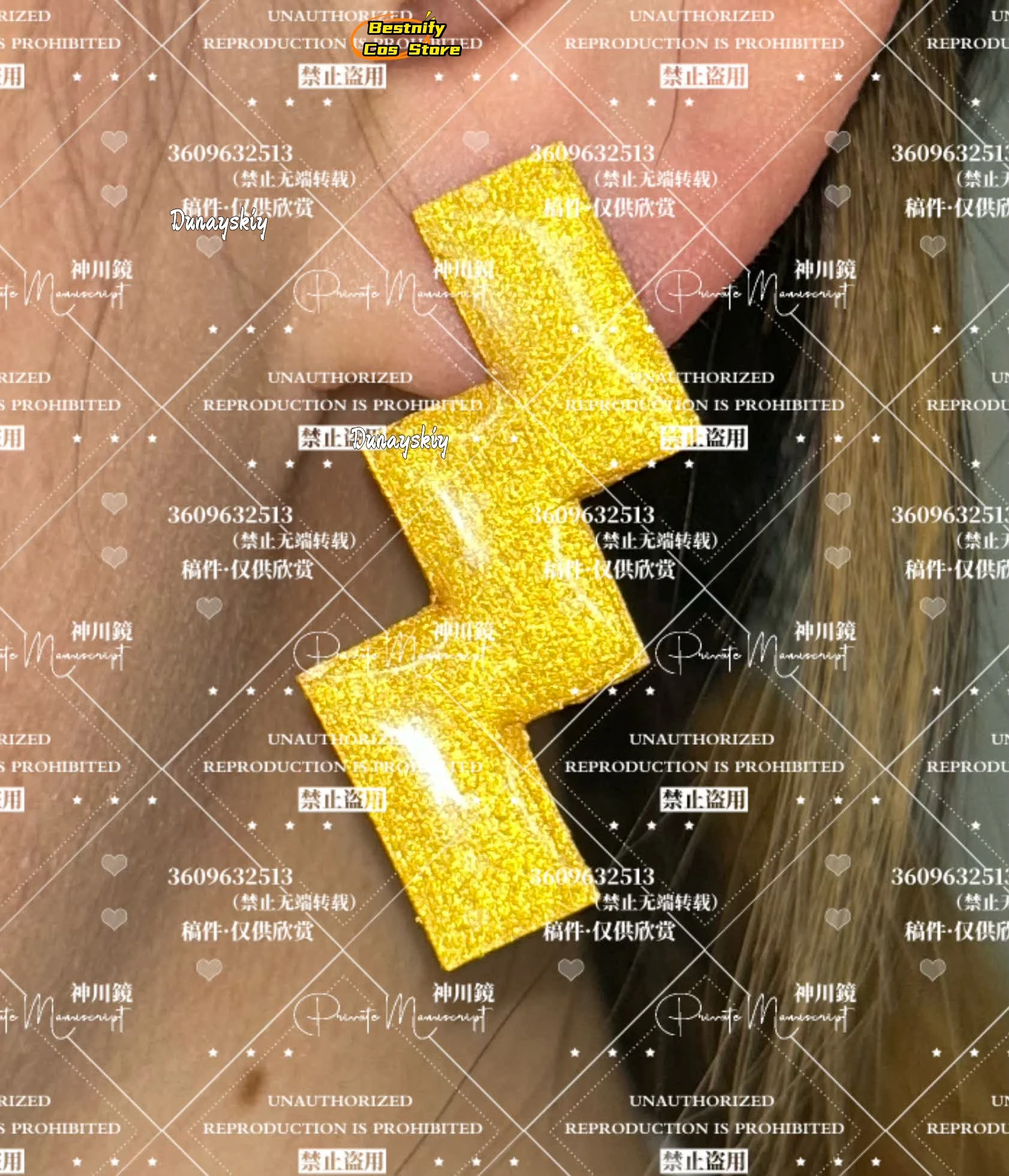 B cos%Cosplay Gaitou/Sara Costume Earrings Necklaces Accessory Anime Mermaid Melody Role Play Jewelry DIY Halloween Disguise view 3
