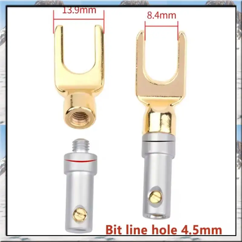 

AA46 10Pcs Y/ U Type Banana Plugs Speaker Audio Cable Wire Connector Screw Lock Fork Spade Plug Banana Connectors