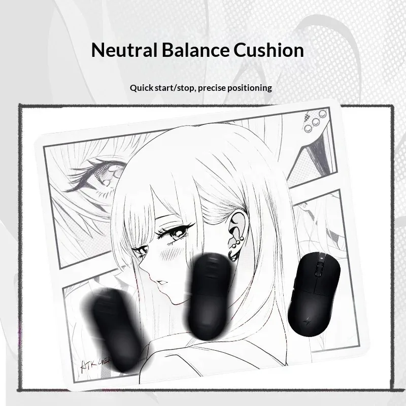 

ATK Dream Mouse Pads Nana Mid Smooth Mouse Pad E-sports Game Mice Pad 490x420x4mm Soft FPS Mousepad PC Gamers Custom Office Gift