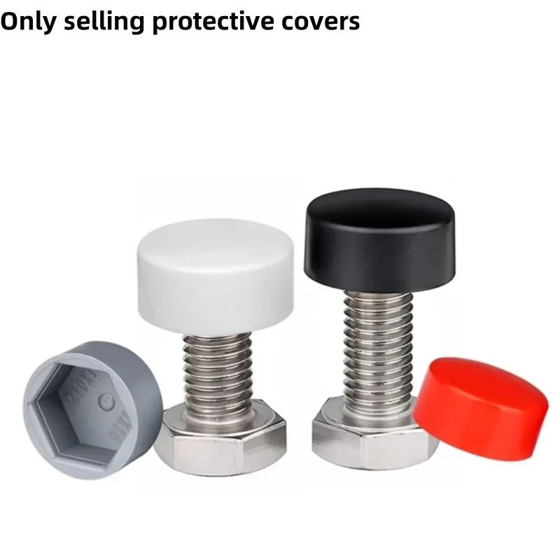 

M4-M30 Plastic Hexagonal Nut Cap Cover / PE Dome Protective Cap for Hex Nuts & Bolts - Dust-Proof & Decorative Screw Cover