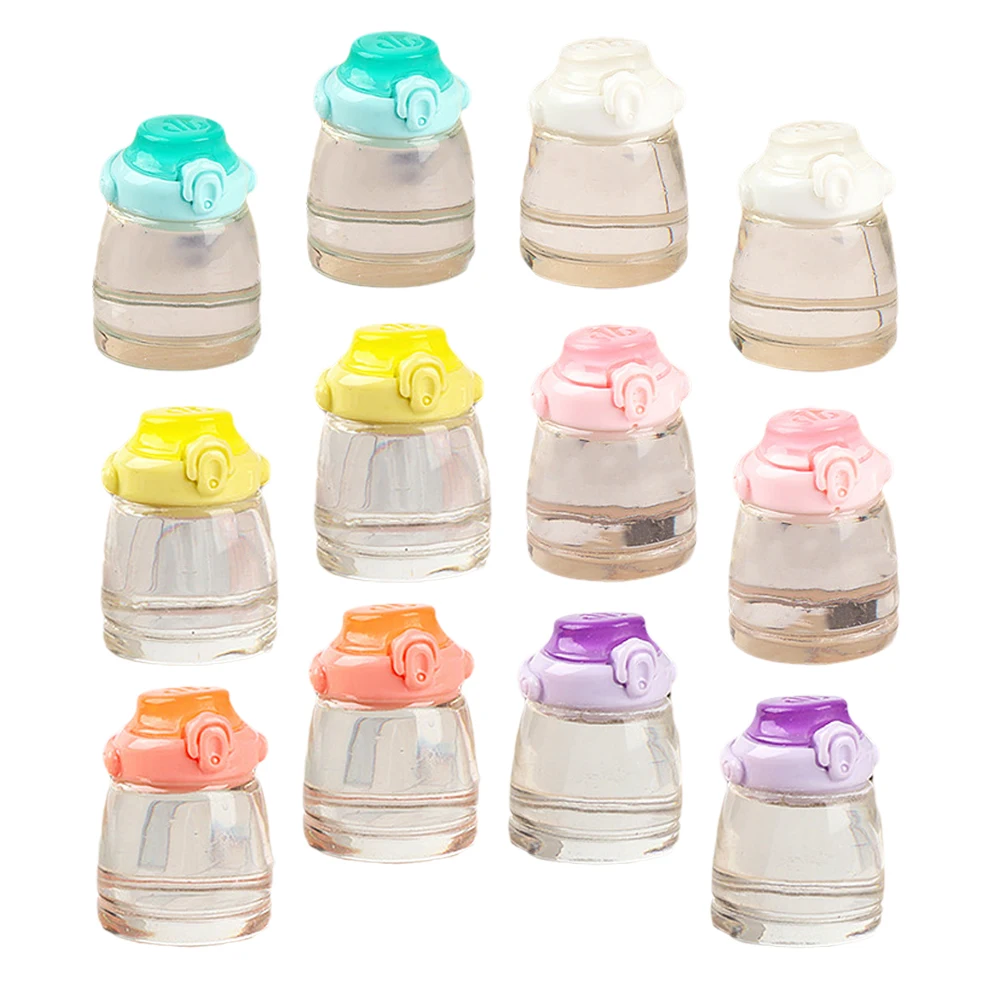 

12 Pcs Water Bottle Simulated Belly Cup Bottles Prop Decor Ornaments Small Mini House Accessories Fake Child
