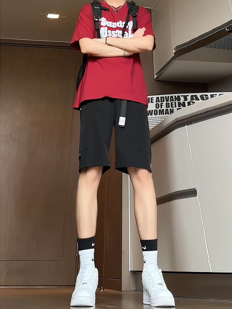 

Мужские летние функциональные спортивные брюки Bla Qui Dry Workwear: американские прямые брюки для активного отдыха, длиной до колена