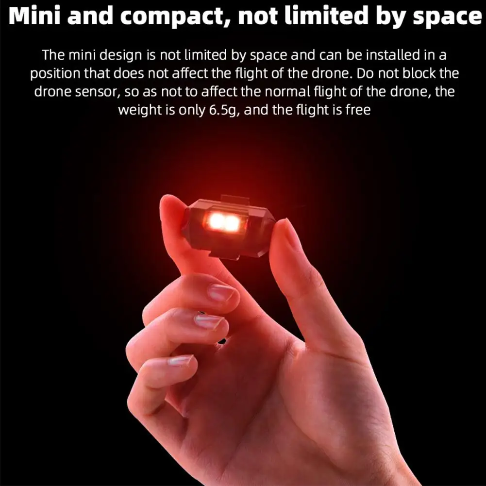 Drone Strobe Flashing Light Night Flight Signal Warning Lamp Motorcycle Accessories Compatible For Dji   3/MINI/2/SE