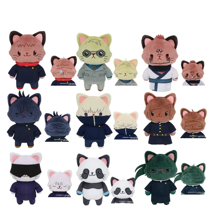 Anime Jujutsu Kaisen with CAT Genuine Movic Plushies Doll Toys for Children Itadori Yuuji Inumaki Toge Gojou Satoru Collectible