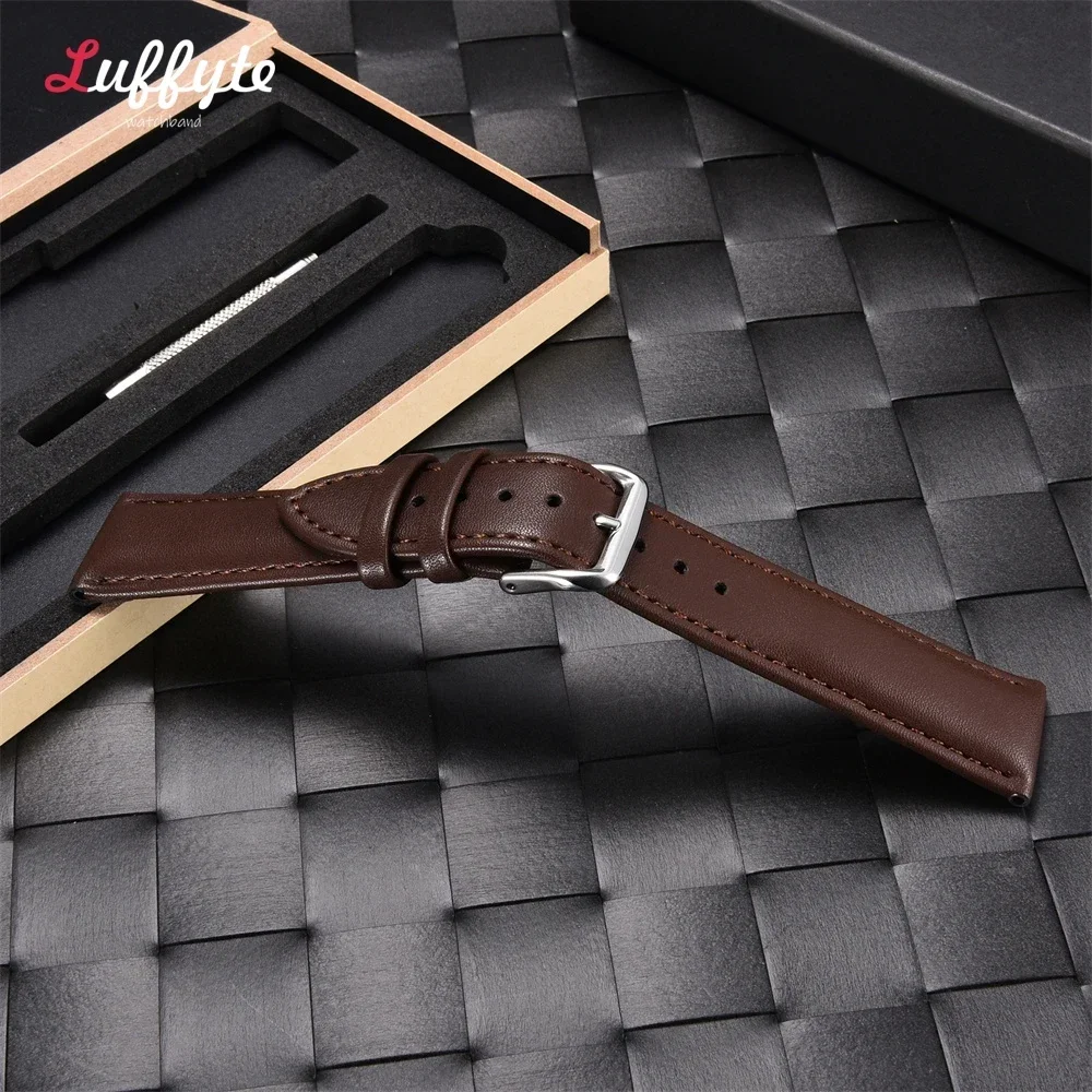 Business Soft Men\'s Wrist Straps 18mm 20mm 22mm 24mm Casual  with Gift Packing Box Watchbands Watch Accessories