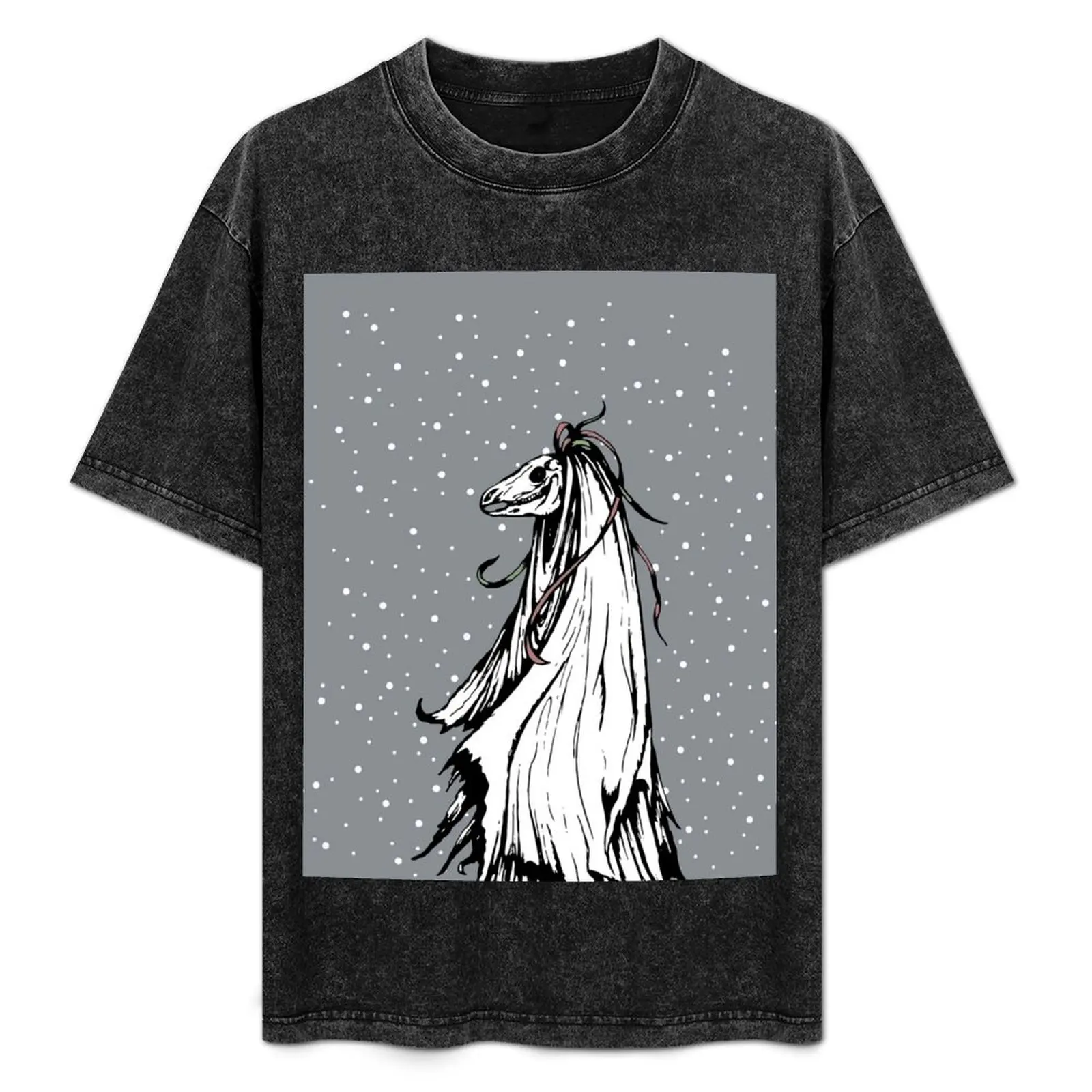 

Mari Lwyd T-Shirt Long Lasting Casual T-Shirt