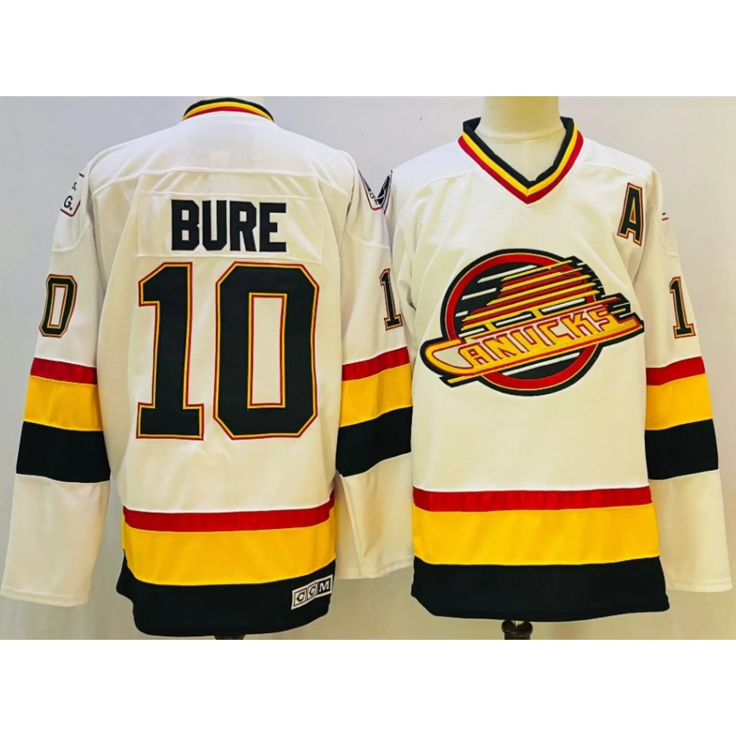 TreEisLinden Jersey 16 Vancouver Ice Hockey Jersey 10 Pavel Bure Jersey Rétro Pull Cousu Lettres Chiffres Taille US S-3XL