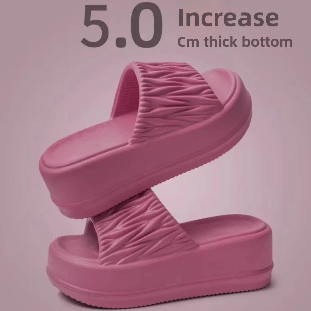 

50cm Thi Heel EVA Slippers Women's Summer New Outdoor Indoor Beach Faion Slippers Comfortable Casual Sle Flat Sandals