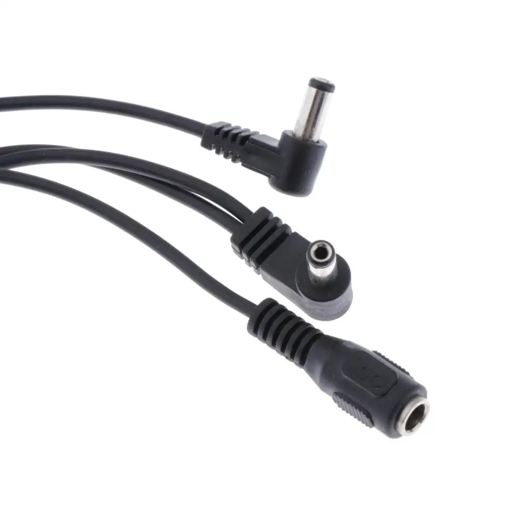 Guitar Effects Cable 4 Way Right Angle Daisy Chain Multi Plug Adapter Power Supply for Electric Guitar Pedals