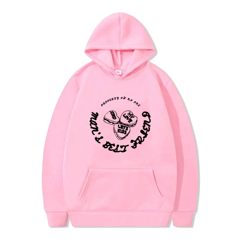 Sabrina Carpenter Man's Best Friend Graphic Hoodie Male Vintage Fleece Hooded Sweatshirt Men's Women's Fashion Oversized Hoodies