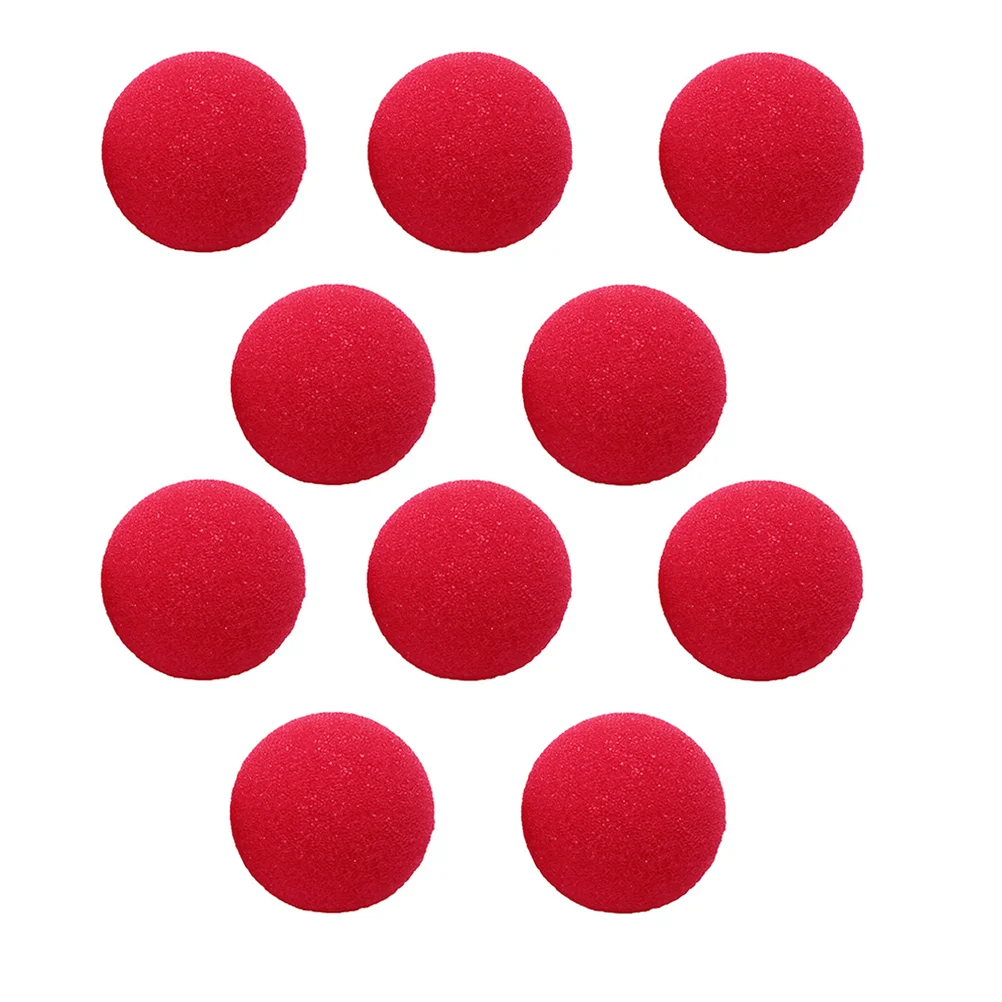 10 Pcs Sponge Clown Nose Accessory Party Supply Professional Red Halloween Decorations Prop Cosplay Christmas