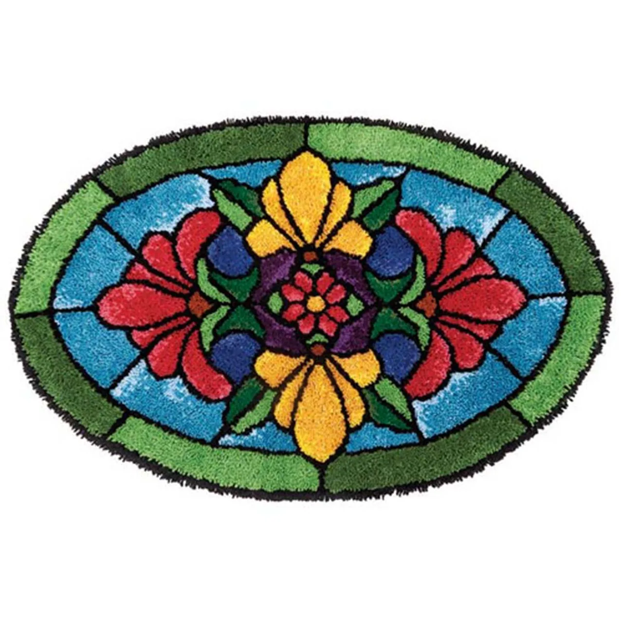 

Carpets embroidery hook flowers tapestry Unfinished Crocheting Yarn Mat latch hook rug kits for adults Home decoration