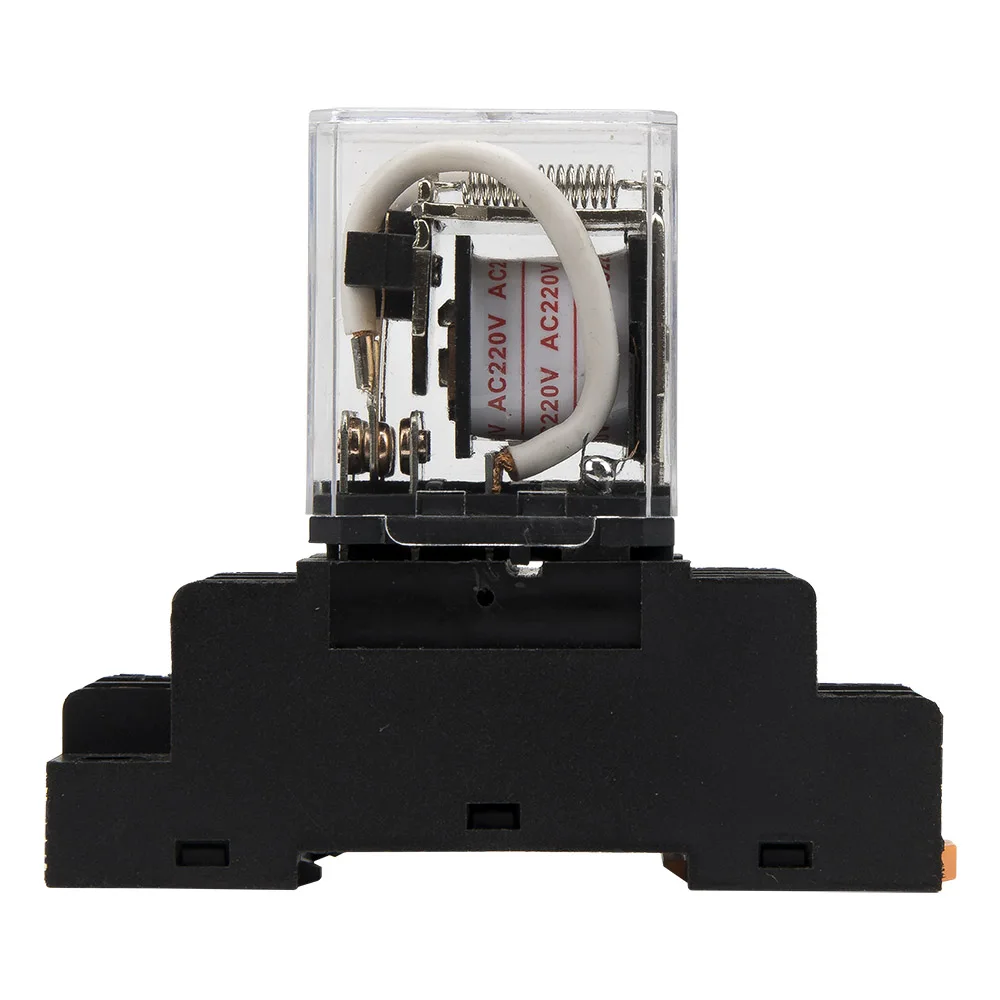 JQX-30F 30A relé eletromagnético com base de soquete DPDT relé de alta potência JQX-30F-2Z AC 220V 110V DC 24V 12V