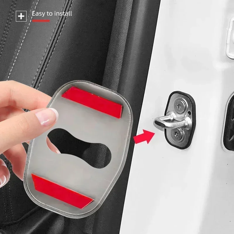 

4PCS Fashion Stainless Steel Car Covers Door Lock Protecting Cover for Peugeot 2008 3008 307 308 206 207 208 407 508 5008 4008