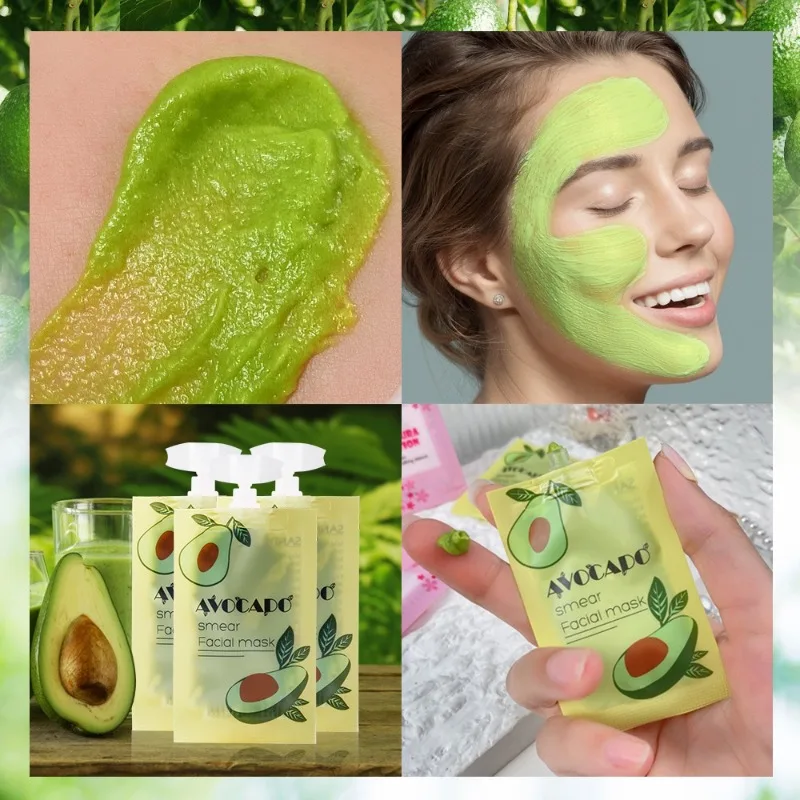 Avocado Smear Mask Whitening and Moisturizing Oil Control, Anti-acne, Remove Blackheads, Shrink Pores and Tighten Moisture