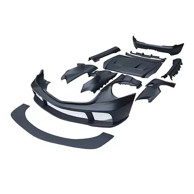 Car Parts R230 SL Black-Series  Wide Body Kit Front Rear Bumper Spoiler Engine Cover Siede Skirts For Merced SL63 SL55