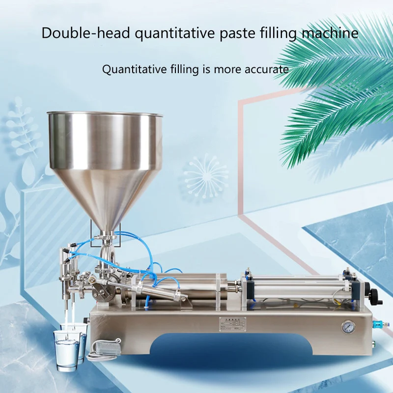 

Horizontal Double headed Paste Liquid Filling Machine Multi-Functional Olive Oil Peanut Butter Honey Quantitative Filling Machin