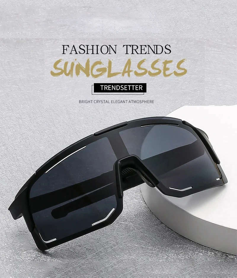 Riesige Langstrecken-Fahrradbrille, superleicht, für Herren und Damen, beschlagfrei, UV400-Schutz, MTB-Fahrradbrille mit Etui – Detail 3