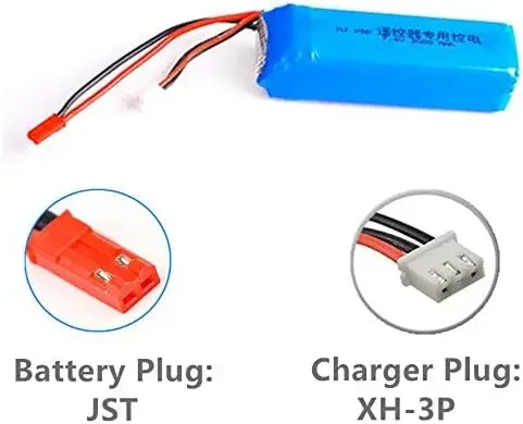 Lipo Battery 7.4V 3000mAh 8C Rechargeable Lipo Battery for Frsky Taranis X9D Plus Radiolink Transmitter 2 Pack with USB Charger