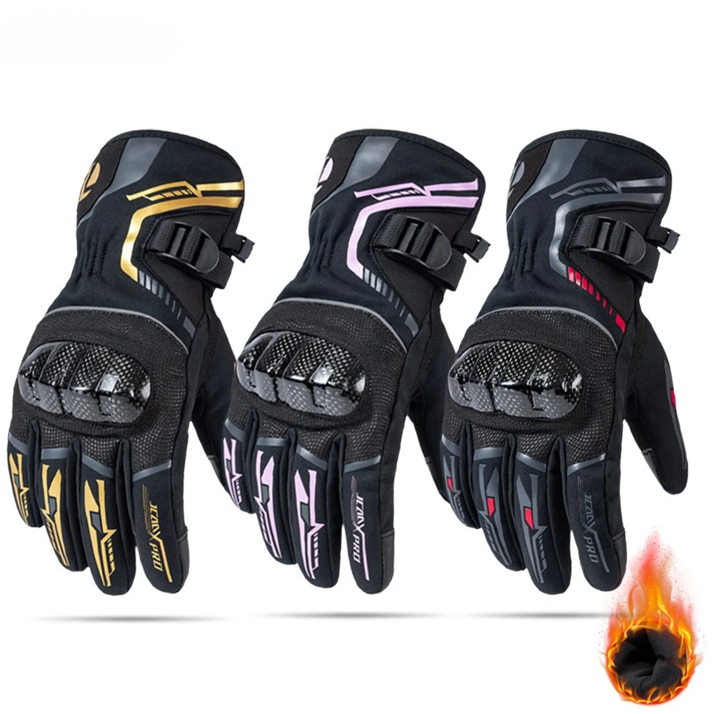 

Motorcycle Gloves Men Winter Waterproof Windproof Thermal Thickened Warm Touch Screen Protective Gear for Motorcycle Scooter