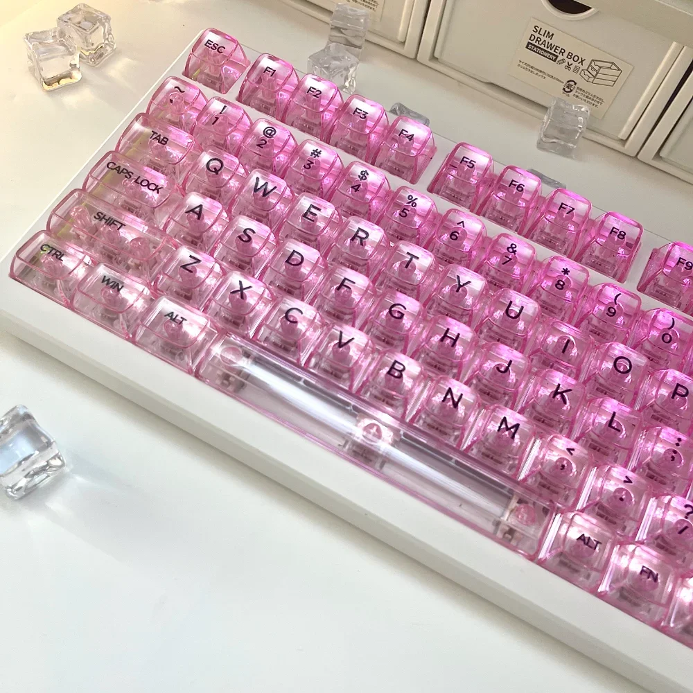 

Key Cap Light Transmission 132 Key PC Pink Key Cap CBSA Profile for Mechanical Keyboards 61/64/68/75/85/104/108