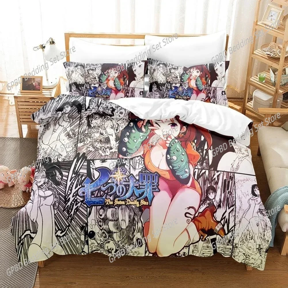 

Anime Escanor The Seven Deadly Sins 3D NEW Duvet Cover Pillowcase Bedding Set Adult Boy Girl Bedroom Decoration Single Double