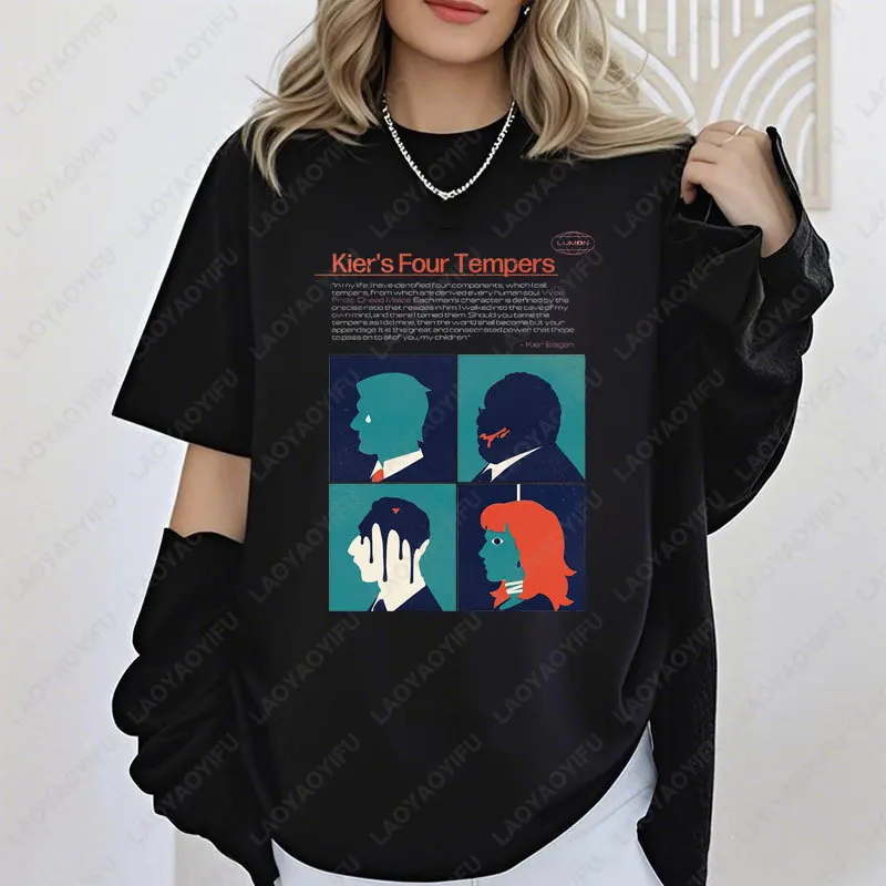 قطع الموسم 2 المرأة تي شيرت خمر موضة الشارع الشهير عالية الجودة القطن قصير الأكمام تيز الرجال الجرافيك بلايز Camisetas