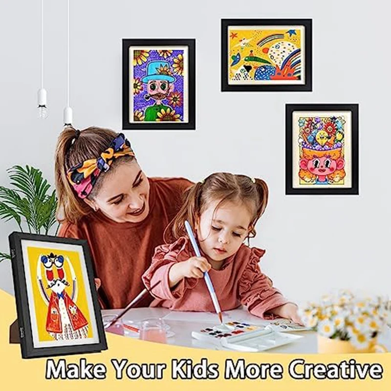 Kinderen Kunst Frames, 8.5X11 Vooropening Veranderlijke Kids Artwork Frames, Horizontale En Verticale Kunst Display Voor Kinderen