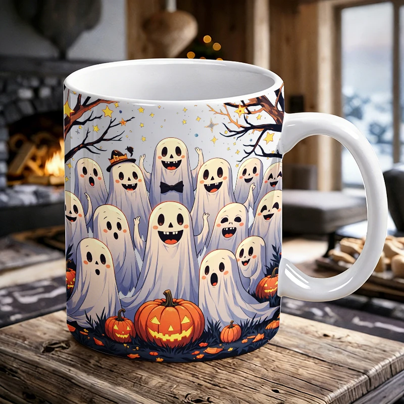 

2026 Fashion NEW Mug Coffee Cup Ceramic Cup Moonlit Flight A Bat's Nightly Soar