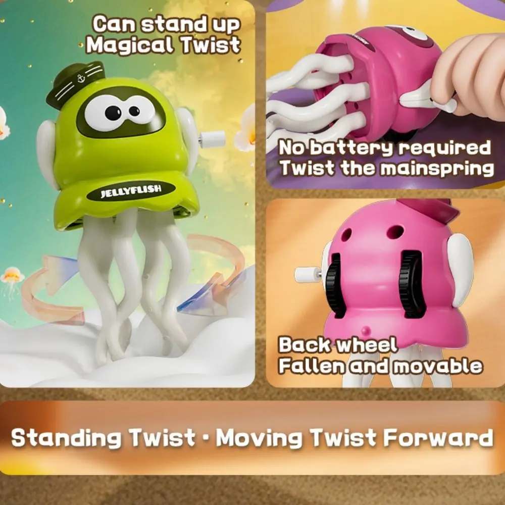 Plástico relógio dança polvo brinquedo simulação balançando rastejando interativo polvo brinquedo interativo artesanato decoração
