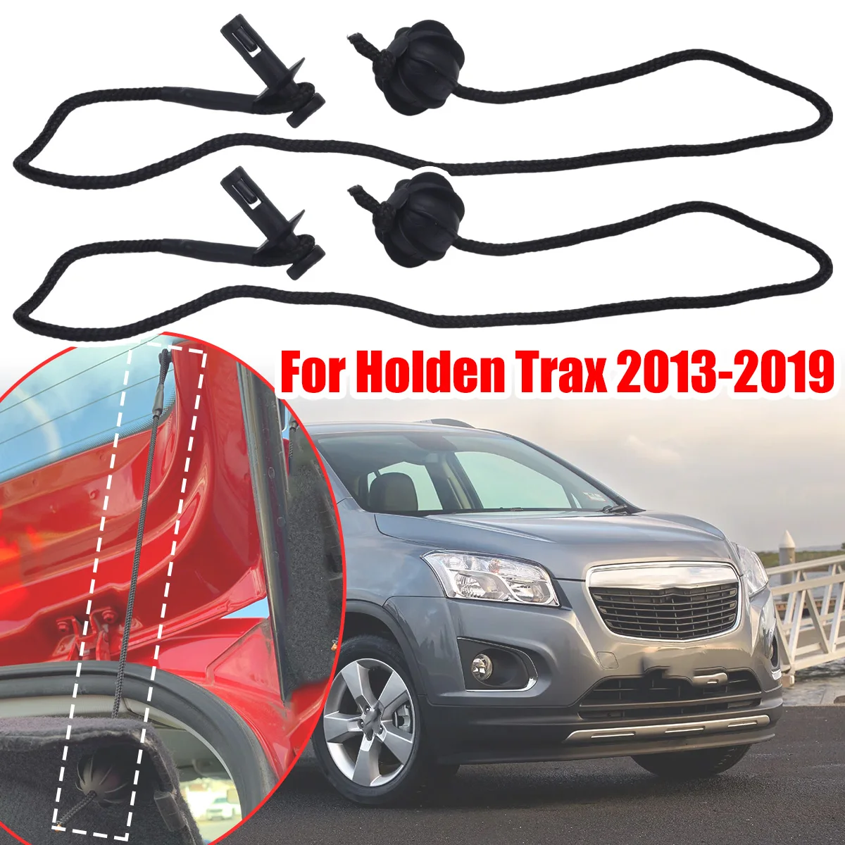 

Boot Trunk Parcel Shelf Tray Strap String Clips For Holden Trax 2013 - 2019 95129884 Auto Rear Shelf Bracket Clips Accessories