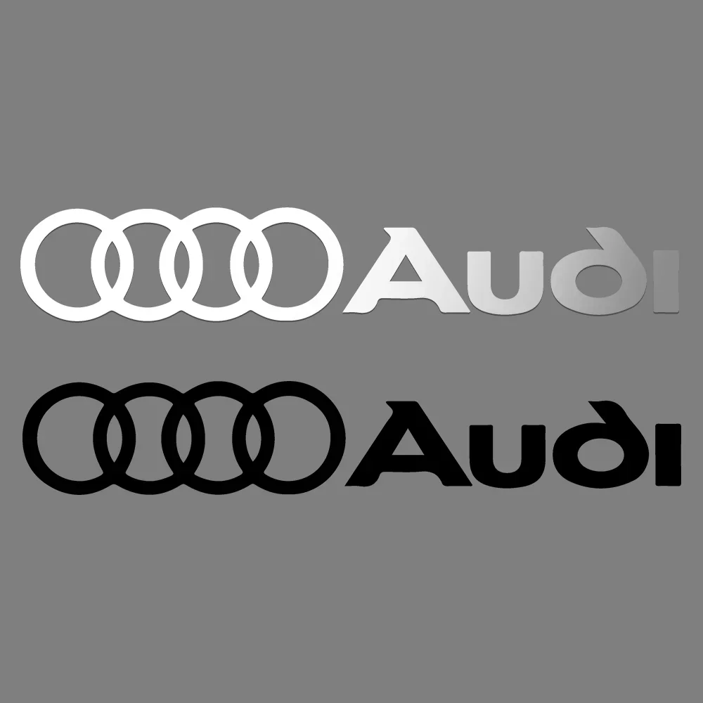 2Pcs Car PVC Logo Side Body Fender Windshield Trunk Bumper Sticker For Audi RS Sline Quattro A4 B6 B8 A6 C5 C6 C7 A3 A5 Q3 Q5 Q7