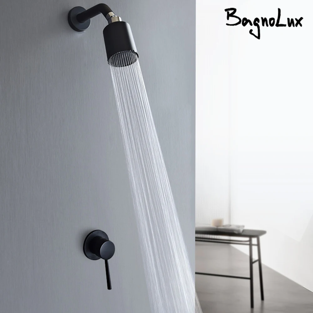 

Насадка-распылитель для душа Набор смесителей для душа 1-ходовой регулирующий клапан Смеситель для ванны Настенный смеситель для горячей и воды для ванной комнаты с одной дождевой насадкой