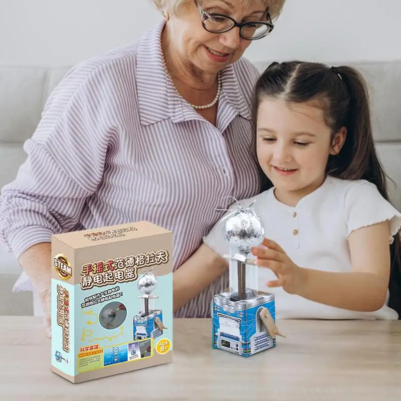 

Generator Science Toy For Kids Interactive Hand Cranked Generator Kit Electricity Education Experiment Boosts Children