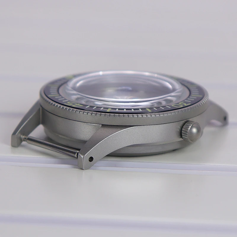 Für Vintage 50-FATHOS 40mm Sandstrahl-Uhrengehäuse C3 Leuchtende Lünette Blasensaphirglas Passend für NH35 NH36 NH38 4R36 Uhrwerk – Detail 5